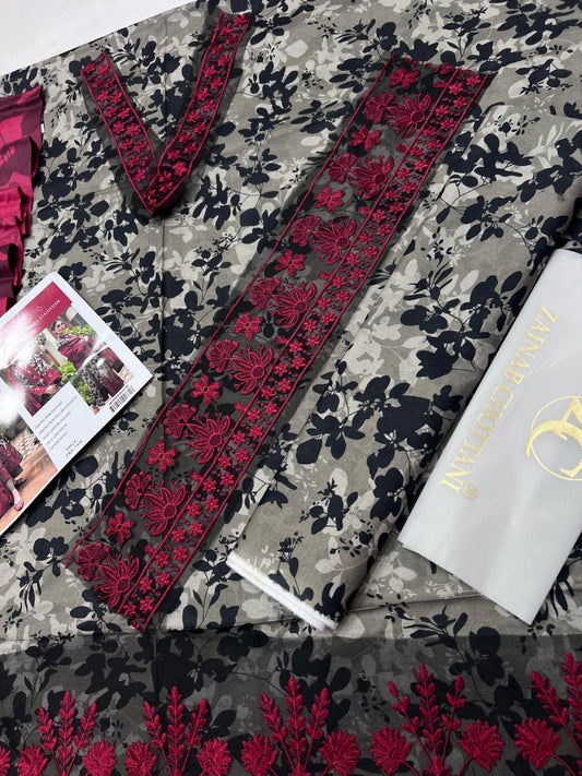 BAROQUE PATCHES , LAWN PATCHES WITH LAWN DUPATTA