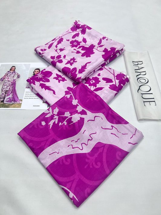 BAROQUE AIRJET LAWN DIGITAL PRINT ALL OVER VOLUME 3Pc